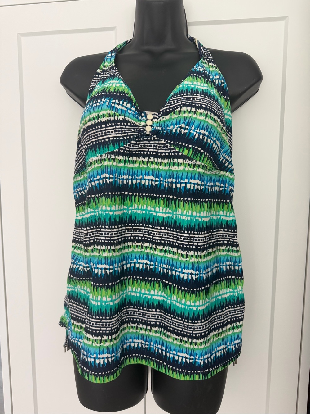 POINT ZERO classy flattering vibrant tankini 
ladies sz 16- (XL) slightly padded